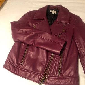 Genuine Leather Burgundy Fossil Jacket Coat NWOT